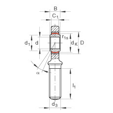US GAL40-UK-2RS,  DIN ISO 12 240-4 ˜ʣݼySoɂȴܷ