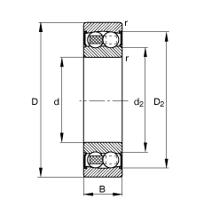 {(dio)S 2309-2RS-TVH, (j) DIN 630 (bio)(zhn)Ҫߴ, ɂ(c)ܷ