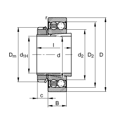 {S 2213-K-2RS-TVH-C3 + H313,  DIN 630  DIN 5415 ˜ʵҪߴ, F׺;oףɂȴܷ