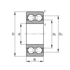 S 4302-B-TVH,  DIN 625-3 ˜ʵҪߴ磬p