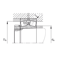 {ĝLS 22332-K-MB,  DIN 635-2 ˜ʵҪߴ, FףF 1:12